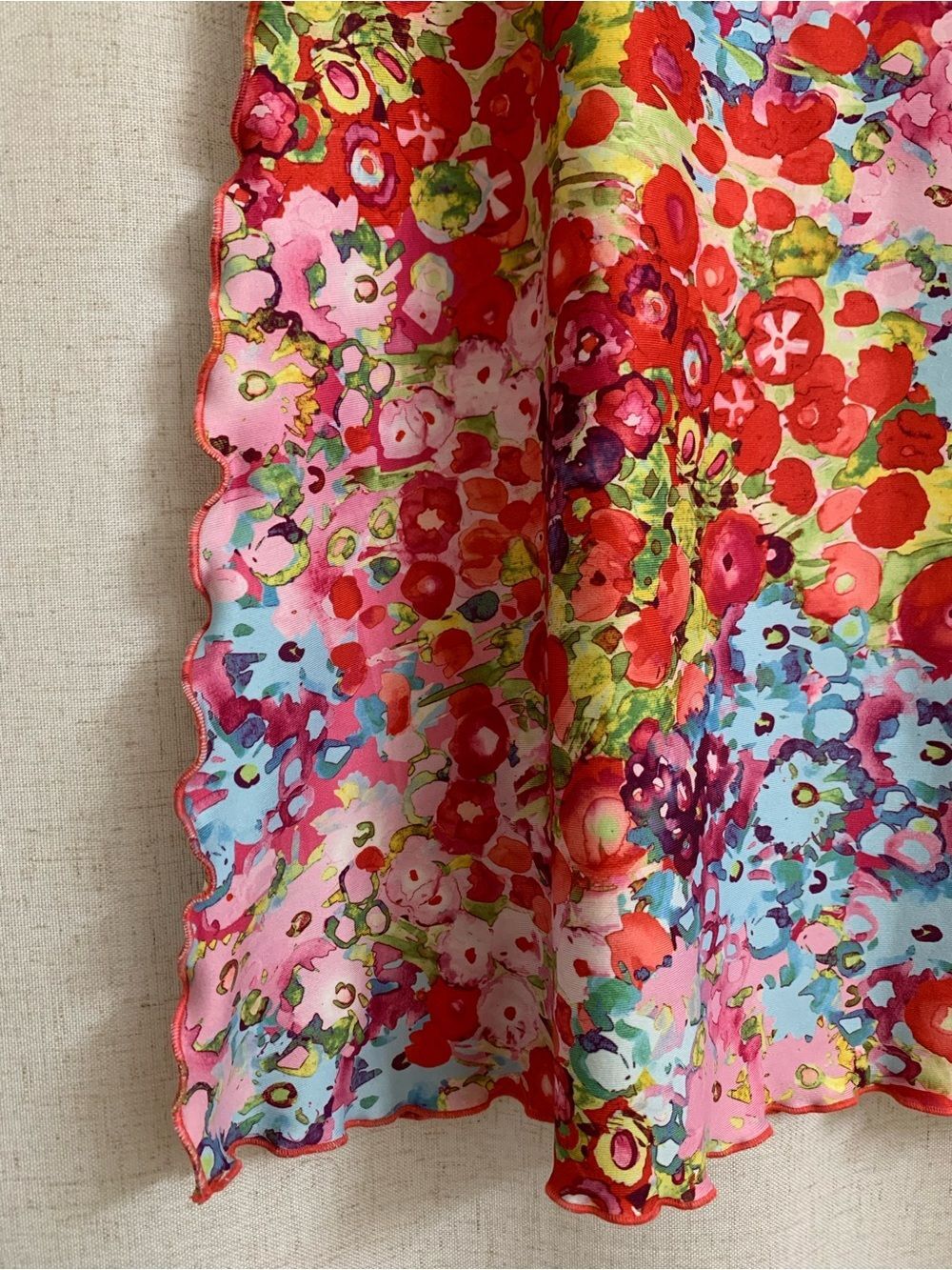 Haystacks Michigan Reversible Bias Long Floral A-Line Midi Skirt in Pink Multi - Picture 2 of 6